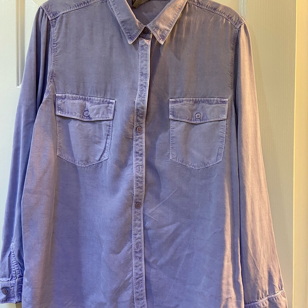 Casual Lavendar Button-Up Shirt